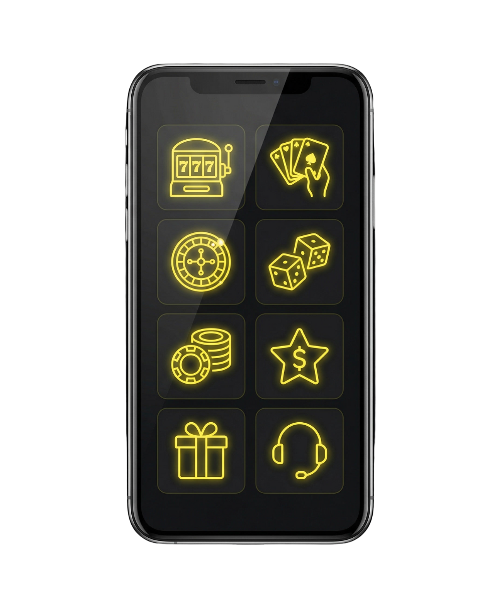 Mobile casino UI preview